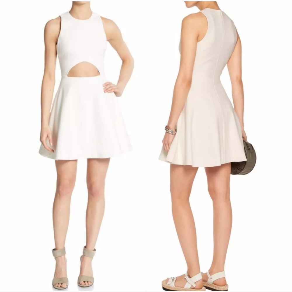 Elizabeth and James Cut-Out Fit & Flare A-line Mini‎ Cocktail Dress Ivory Size 4